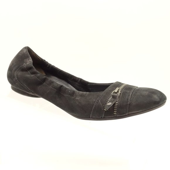 Paul Green Shoes - PAUL GREEN Ballet Flats Black Suede Leather